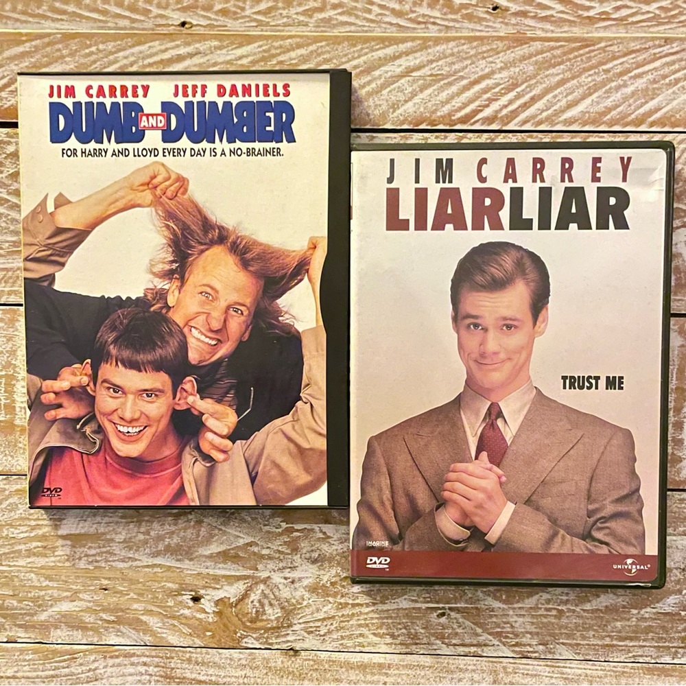 Double feature Jim Carrey, comedy dvds📀$25 dumb and dumber + liar liar